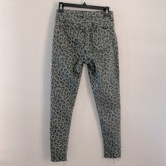 Joe’s Jeans grey leopard print high rise frayed hem skinny jeans Size 27 - Picture 4 of 9